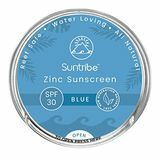 Suntribe Mineral Sports & Face solcreme - SPF 30 - Alle naturlige - 100% zink - Reef Safe - 4 ingredienser - Vandafvisende (45 g) (blå)