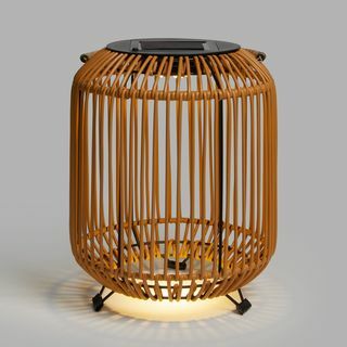 Rattan Solar Powered Garden Lantern