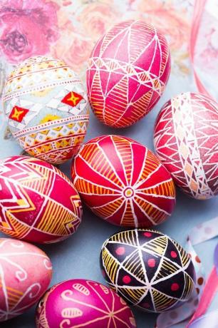 smukke påskeæg Pysanka håndlavet - ukrainsk traditionelle