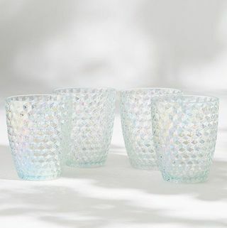 Sæt med 4 Textured Luster Picnic Tumblers