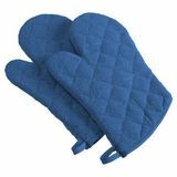 Blue Oven Mitts