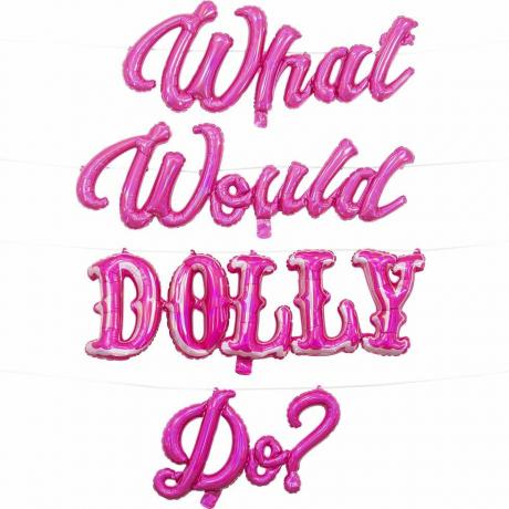 Dolly Parton Pink Hvad ville Dolly gøre ballonbanner