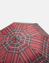 Rød tartan Minilite kompakt paraply