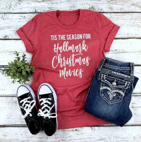 Comfy Red Hallmark Channel Christmas Movies T-shirt