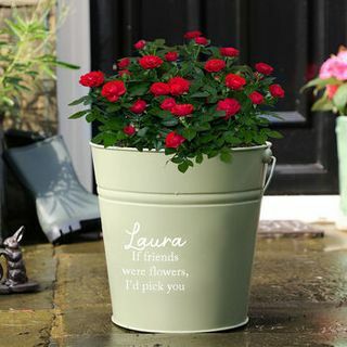 Personaliseret Sage Green Deep Garden Planter Bucket