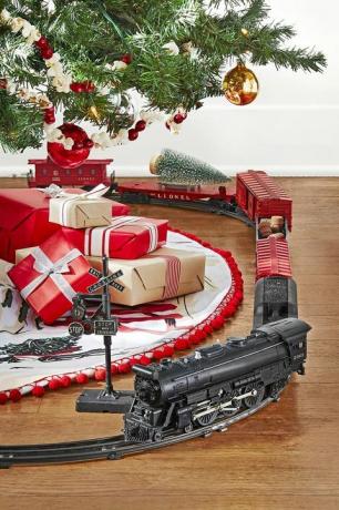 legetøj tog juletrædekorationer
