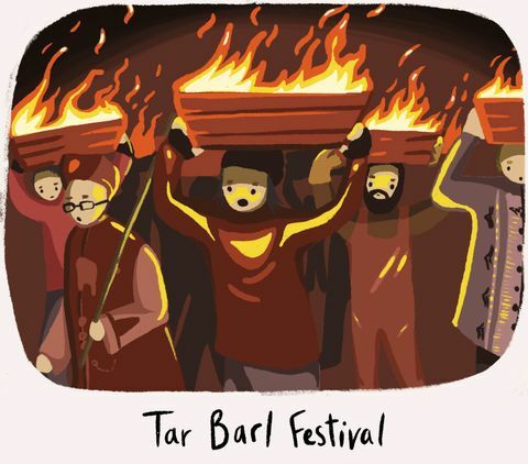 Tar barl festival - mærkeligste britiske traditioner - Character Cottages