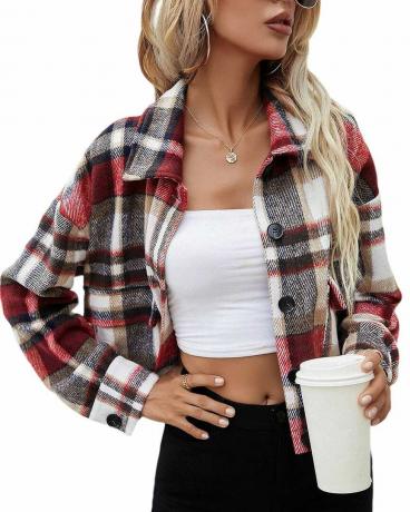 Cropped Plaid Shacket