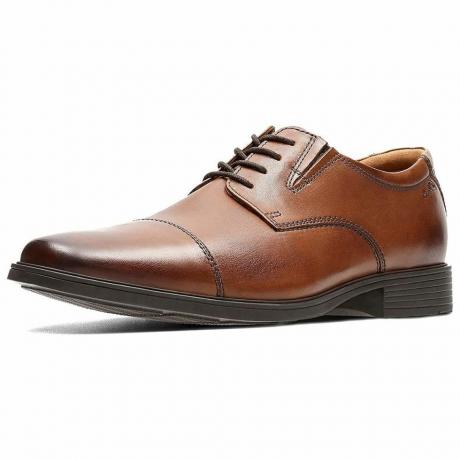 Herre Tilden Cap Oxford Shoe Dark Tan Læder