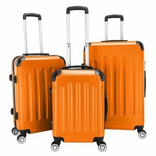 Hardside Letvægts Spinner Orange 3-delt bagagesæt