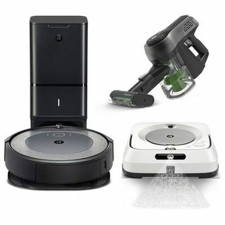 iRobot® Roomba® i3+ robotstøvsuger, Braava jet® m6 robotmoppe og H1 håndholdt støvsugerpakke