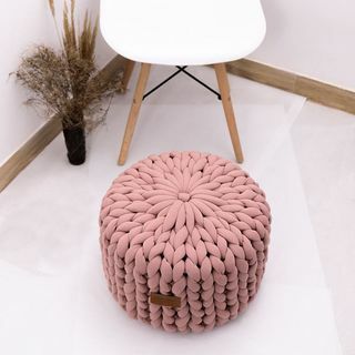 Lyserød pude Ottoman Pouffe