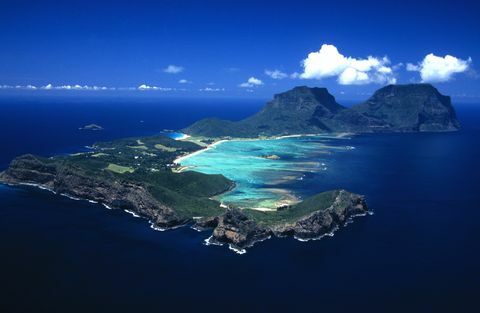 Luftfoto af Lorde Howe Island i New South Wales, Australien