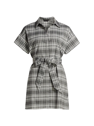 Lucette Plaid Bæltet Mini-Kjole