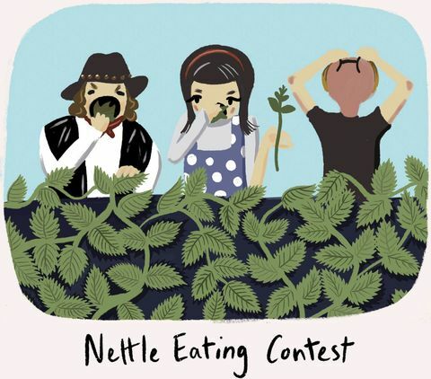 Nettle Eating Contest - mærkeligste britiske traditioner - Character Cottages