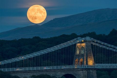 Supermoon i Anglesey, Wales