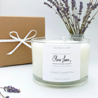 3 Wick Jumbo Candle - Violet og Sweet Pea