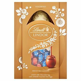 Lindt Mælkechokoladeæg med Lindor Assorted Mini Æg, 215g