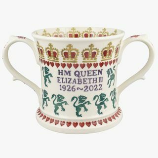 Dronning Elizabeth II stort krus med to håndtag