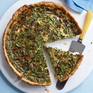 spinat og urt quiche