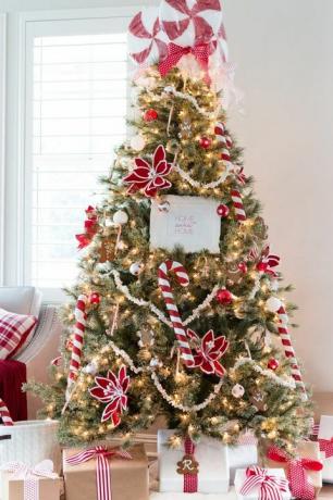 juletræ dekorere ideer slik sukkerrør