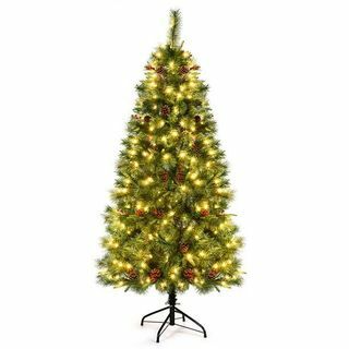 6 fod forbelyst kunstigt juletræ 