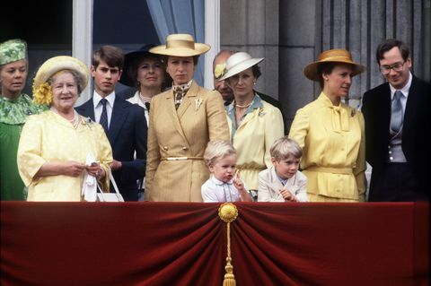Prinsesse Anne på balkonen i Buckingham Palace, 1980