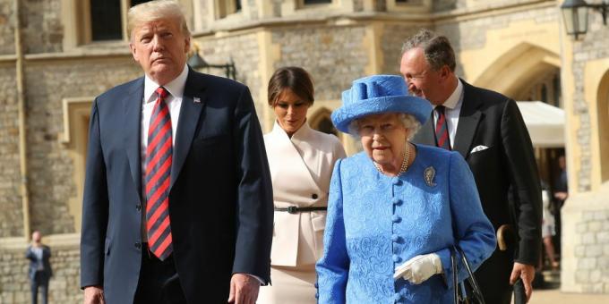 USA's præsident og fru Trump møder HM Queen