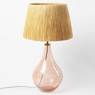 Verre Pink Glas Skrivebord & Bordlampe