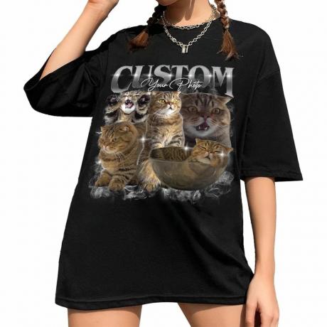 Katteportræt-t-shirt 