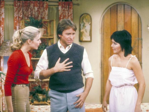 tres kompagni medvirkende Priscilla Barnes, Joyce Dewitt og John Ritter som terri, Janet og Jack i sæson seks