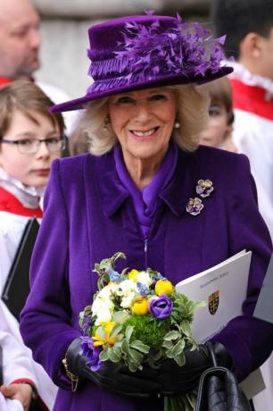 den kongelige familie deltager i Commonwealth Day Westminster Abbey Service