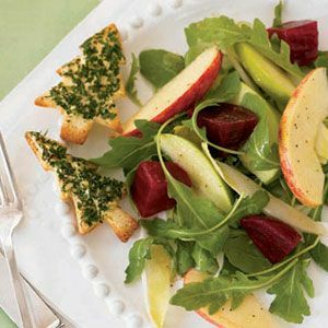 sukkerroer og æble salat med ahorndressing