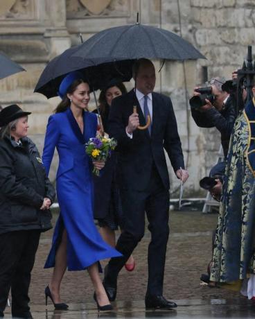 den kongelige familie deltager i Commonwealth Day Westminster Abbey Service