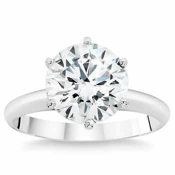 Rund strålende 10,03 ct VS1 klarhed, jeg farve Diamond Platinum Solitaire Ring $ 419.999.99