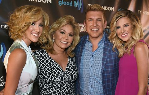 savannah chrisley, julie chrisley todd chrisley og lindsie chrisley campbell deltager i koncerten for kærlighed og accept på City Winery Nashville den 12. juni 2015 i Nashville, Tennessee