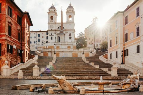 piazza di spagna rom italienske mennesker ved solopgang