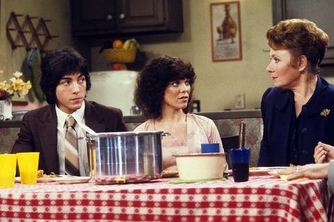 Scott Baio, Erin Moran og Marion Ross på Happy Days i 1981.