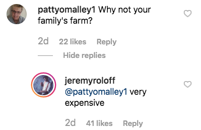 Jeremy Roloffs kommentar på en Instagram af sig selv og Audrey på en gård gør 'LPBW' fans til 'triste'