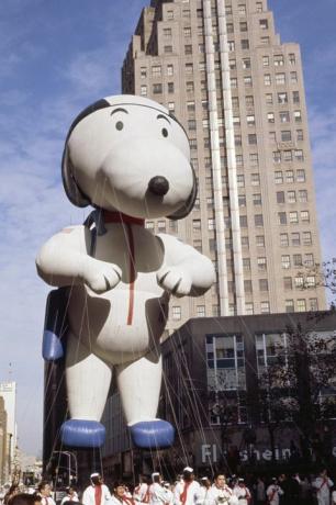 snoopy ballon ved 1970 Macy's Thanksgiving Day parade
