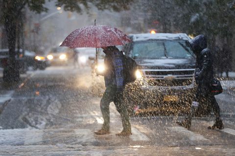 New York City får sit første snefald af sæsonen