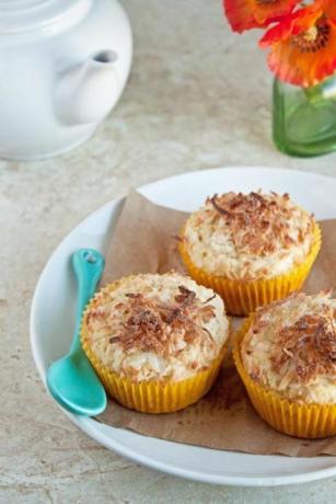 dobbelt kokosnød crunch muffins