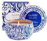 La Jolíe Muse Citronella Stearinlys Myggflue Insektbestandig 100% soja voks rejse tin Indendørs og udendørs 45 timer