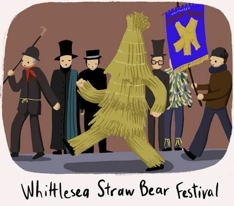 Straw Bear Festival - mærkeligste britiske traditioner - Character Cottages