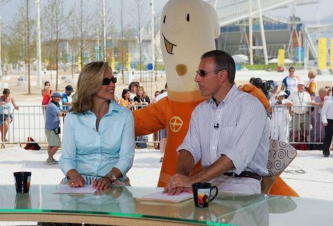 Katie Couric og Matt Lauer ved OL i 2004 i Athen